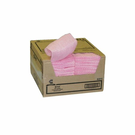 EXCELLENT APPLIANCES Rayon Wet Wipe 11/5X24 Pink Diamond Pattern- 200 Count EX3581278